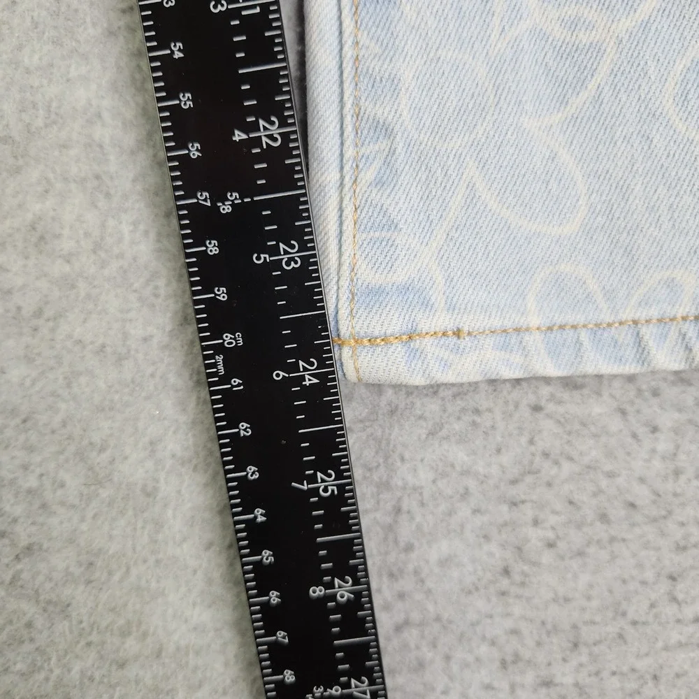 Old Navy Flare Jeans Girls Size 10 Blue Denim Floral High Rise‎ Adjustable Waist